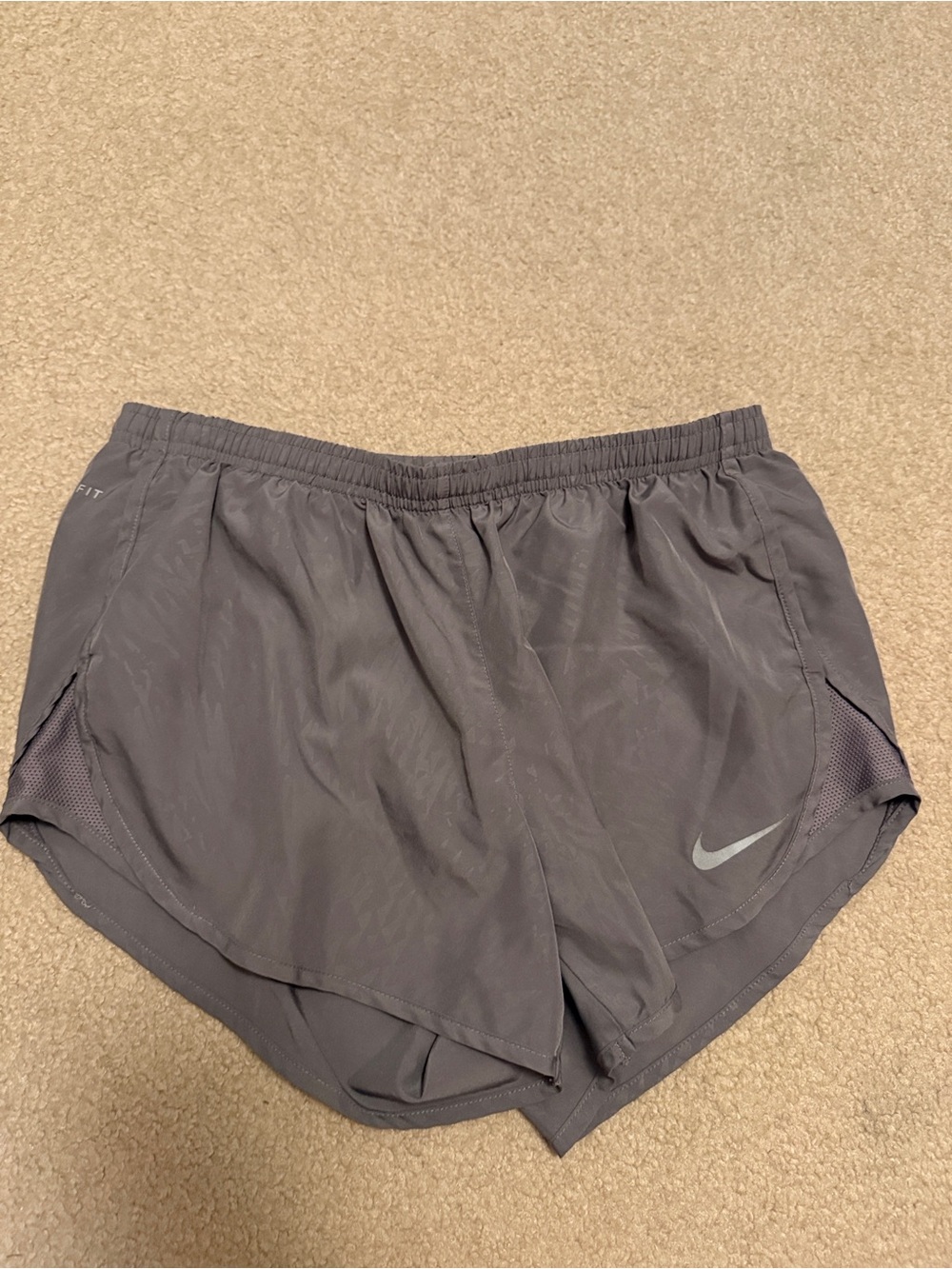 Nike Women's Charcoal Gray Athletic Running Shorts
